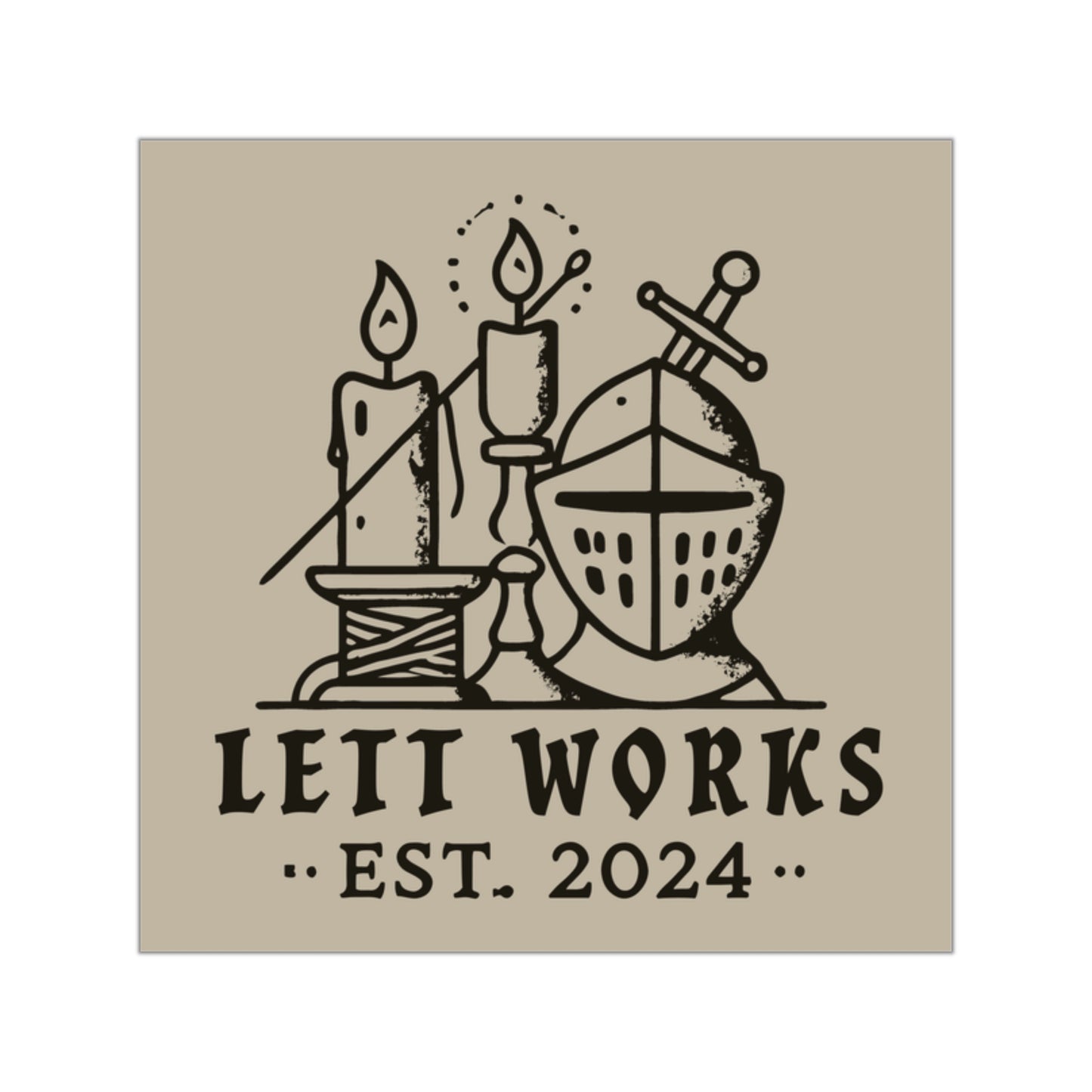 Lett Works Vinyl Sticker